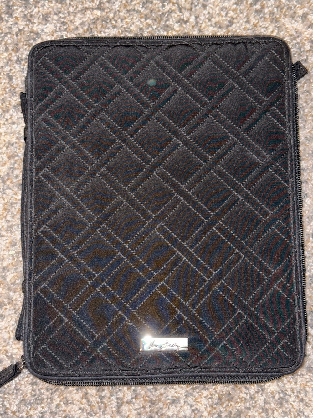 Vera Bradley Black Quilted Zip Tablet Sleeve